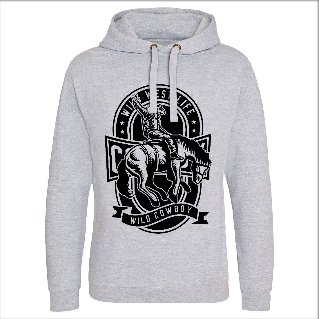 Wild West Mens Hoodie Without Pocket American B671