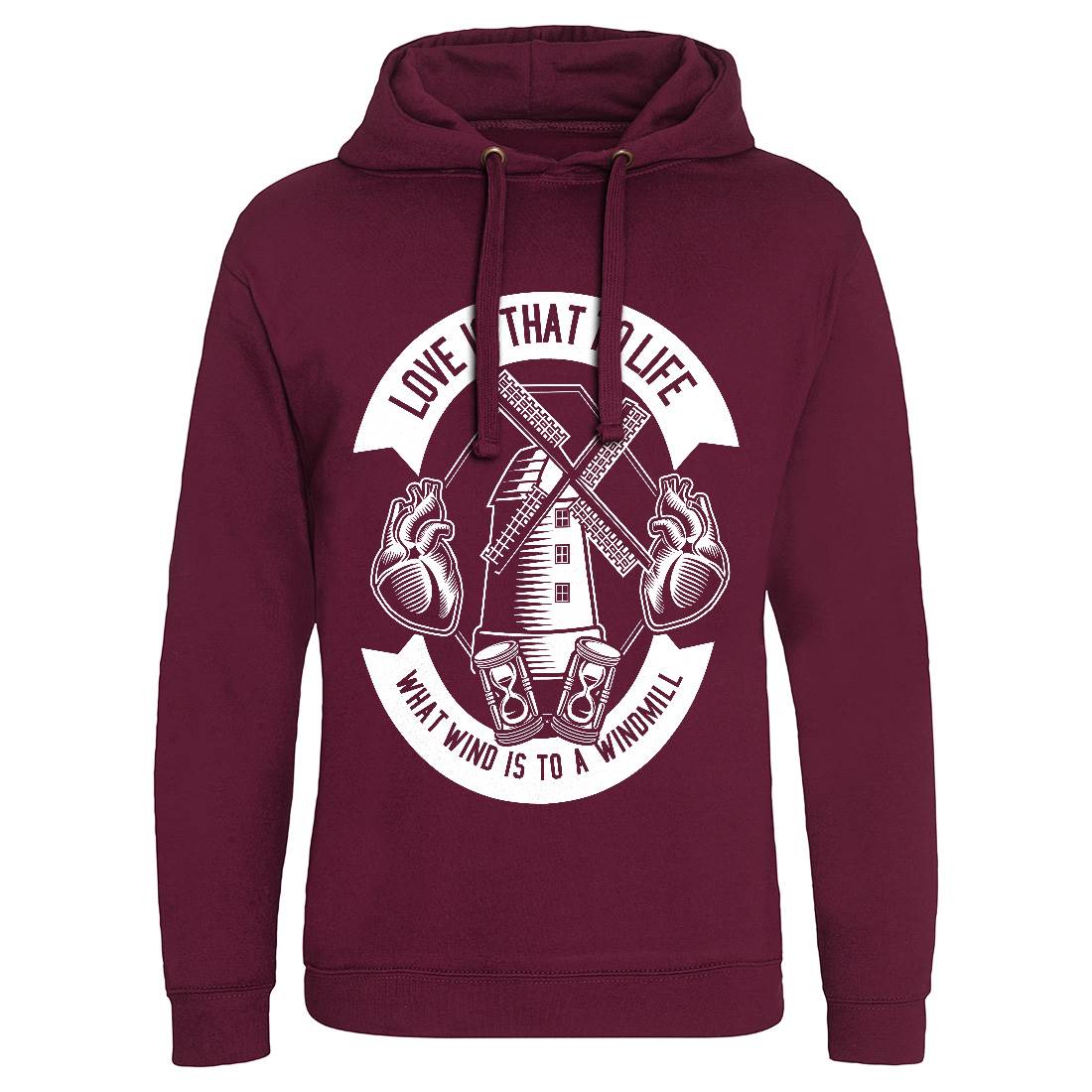 Windmill Mens Hoodie Without Pocket Retro B672