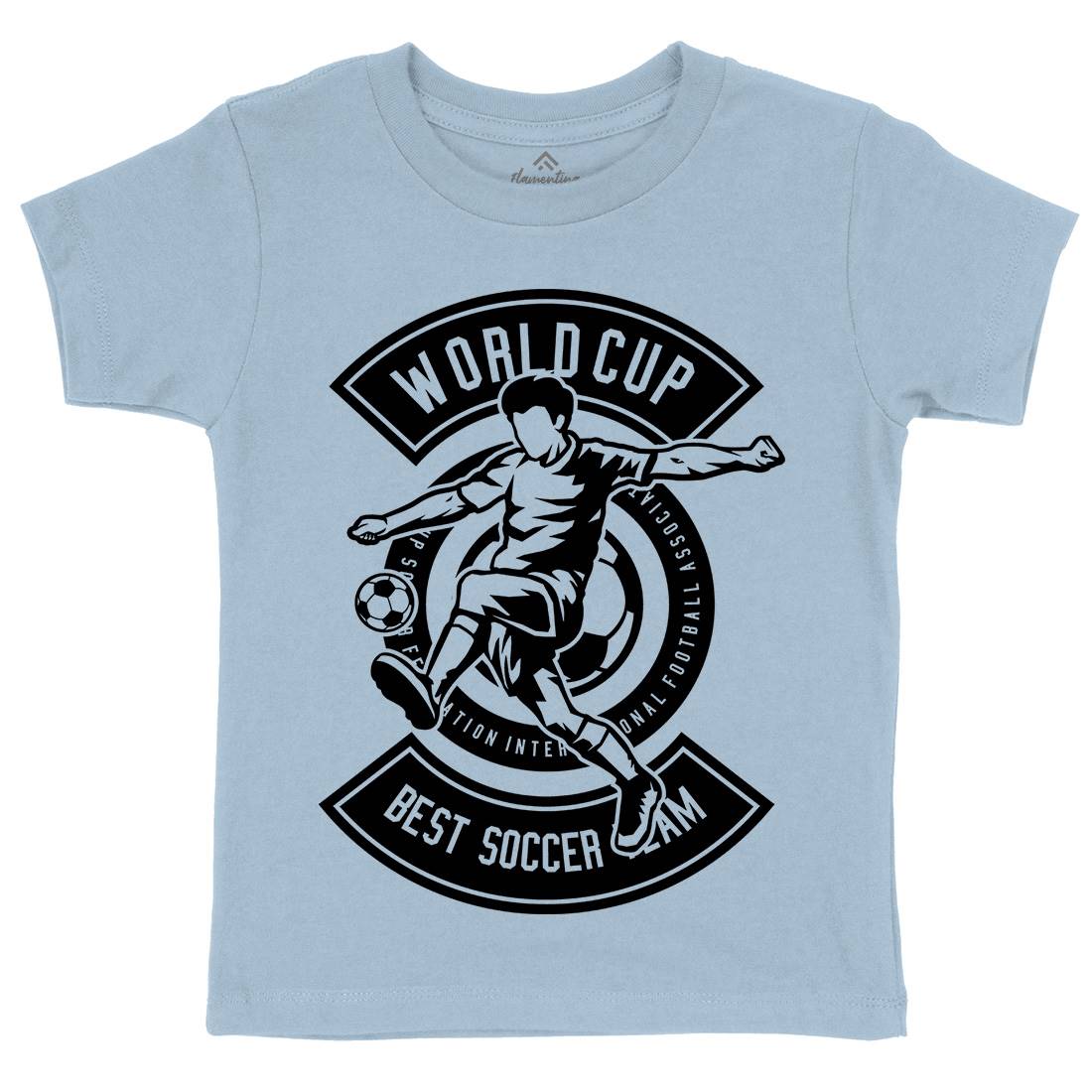 World Cup Soccer Kids Organic Crew Neck T-Shirt Sport B675