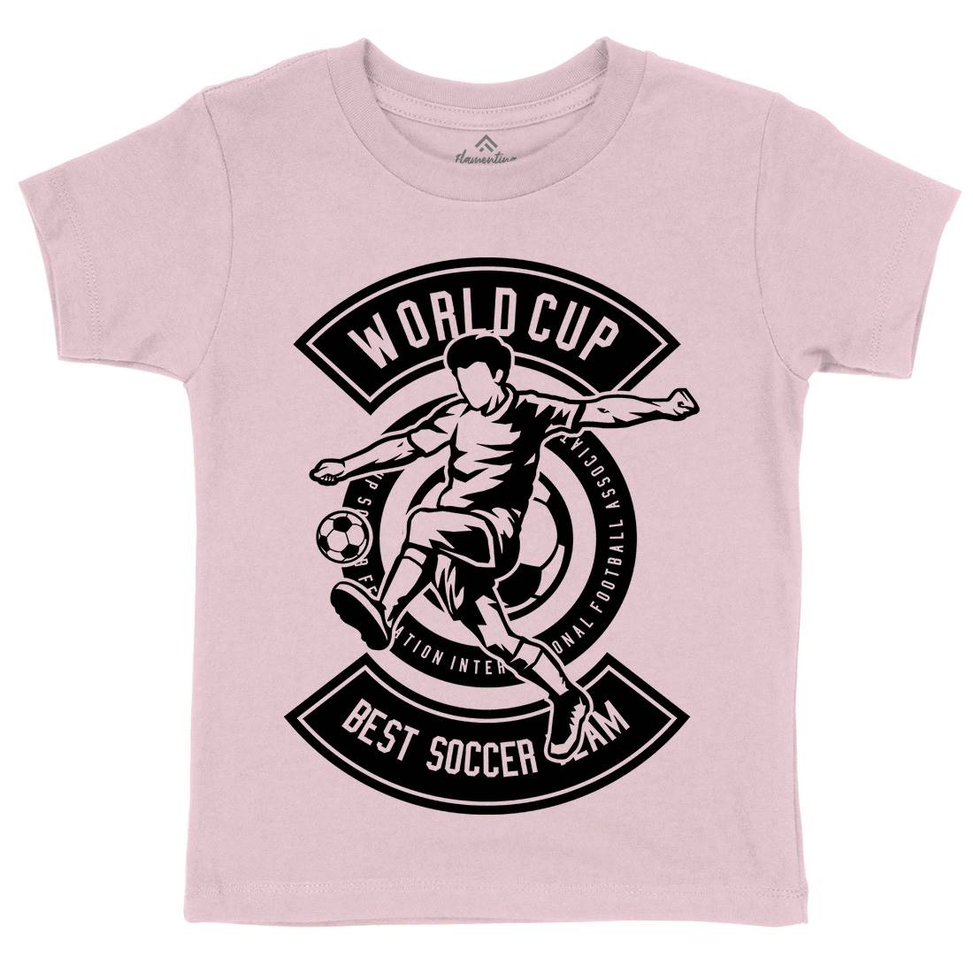 World Cup Soccer Kids Organic Crew Neck T-Shirt Sport B675