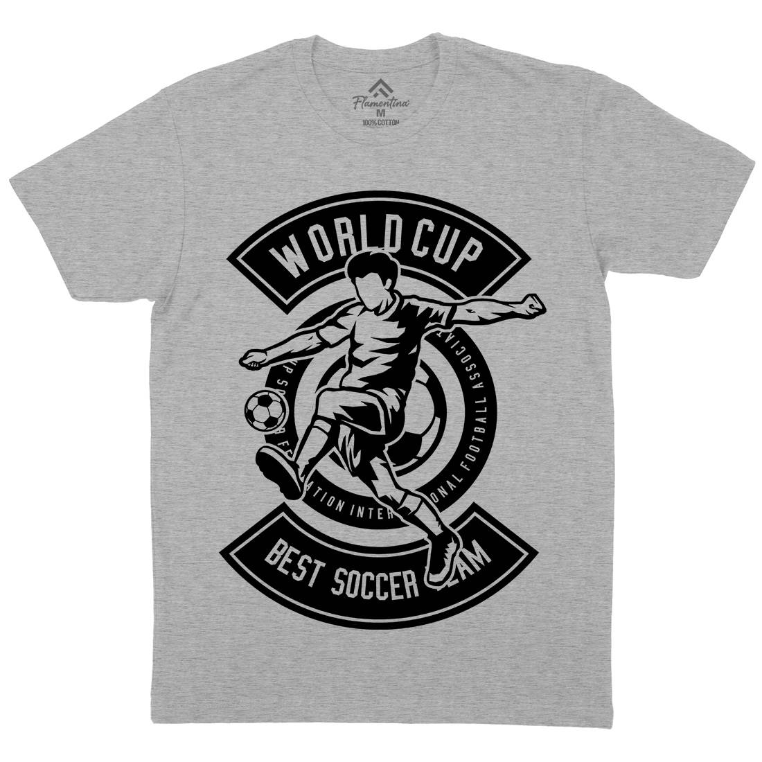 World Cup Soccer Mens Crew Neck T-Shirt Sport B675
