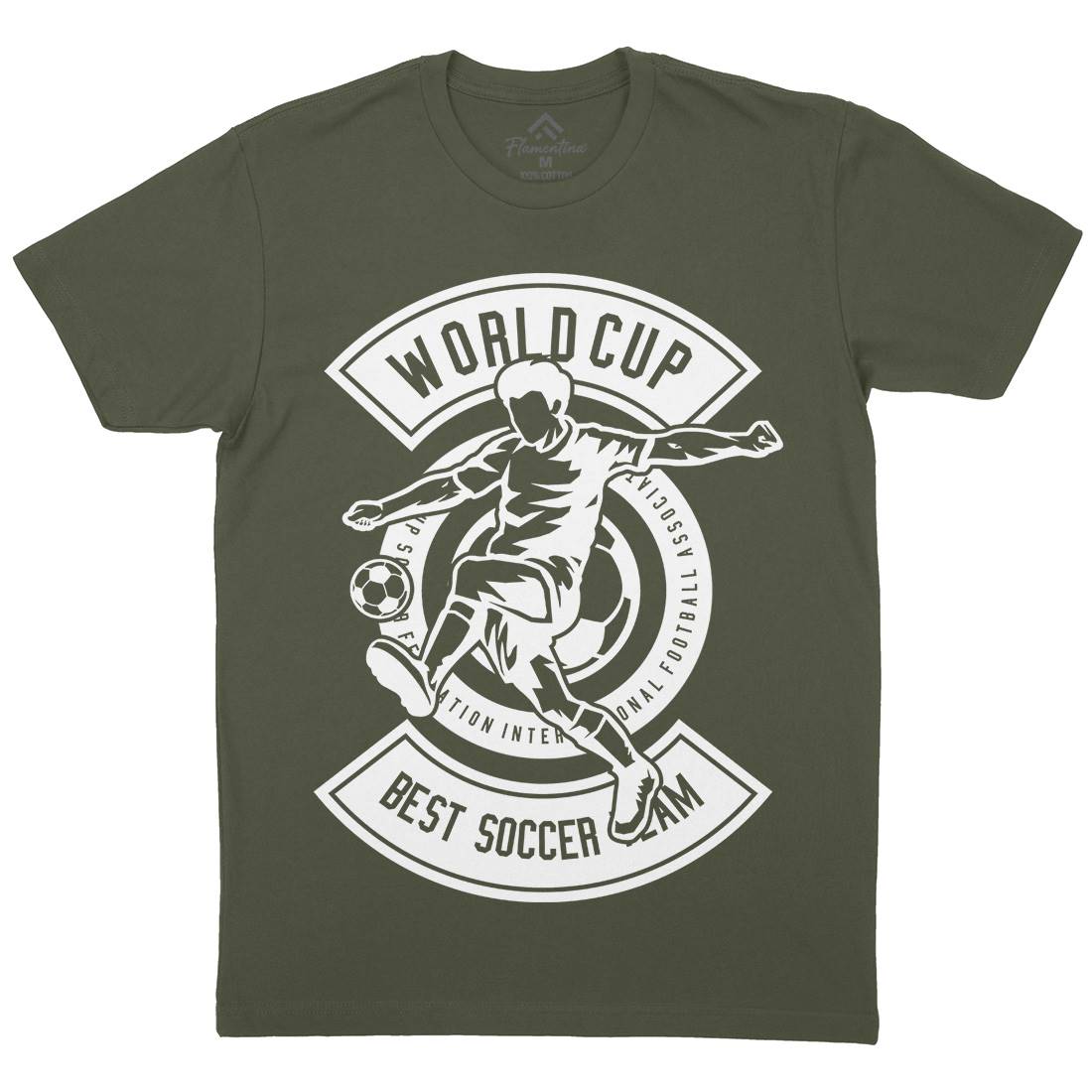 World Cup Soccer Mens Crew Neck T-Shirt Sport B675