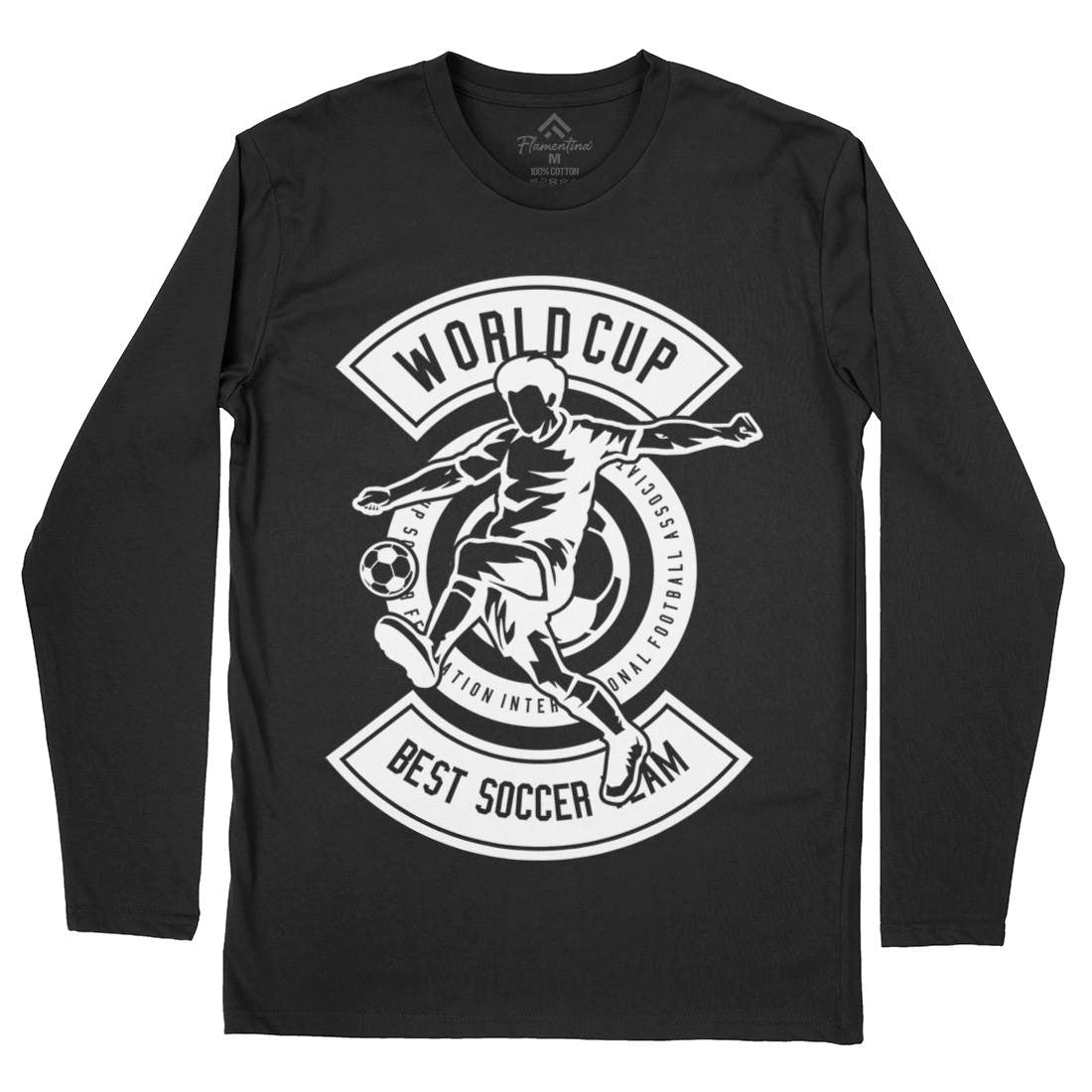 World Cup Soccer Mens Long Sleeve T-Shirt Sport B675