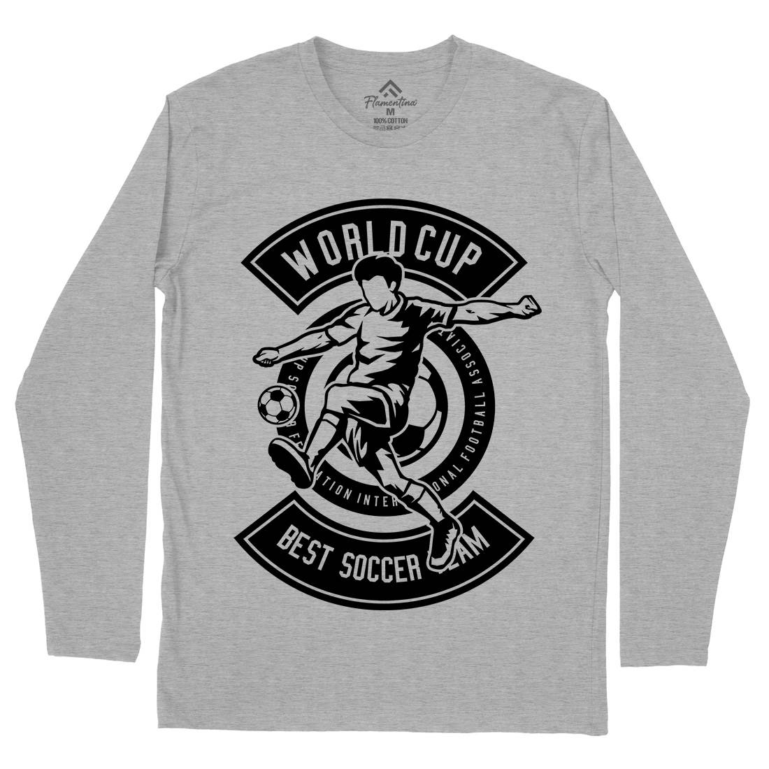 World Cup Soccer Mens Long Sleeve T-Shirt Sport B675