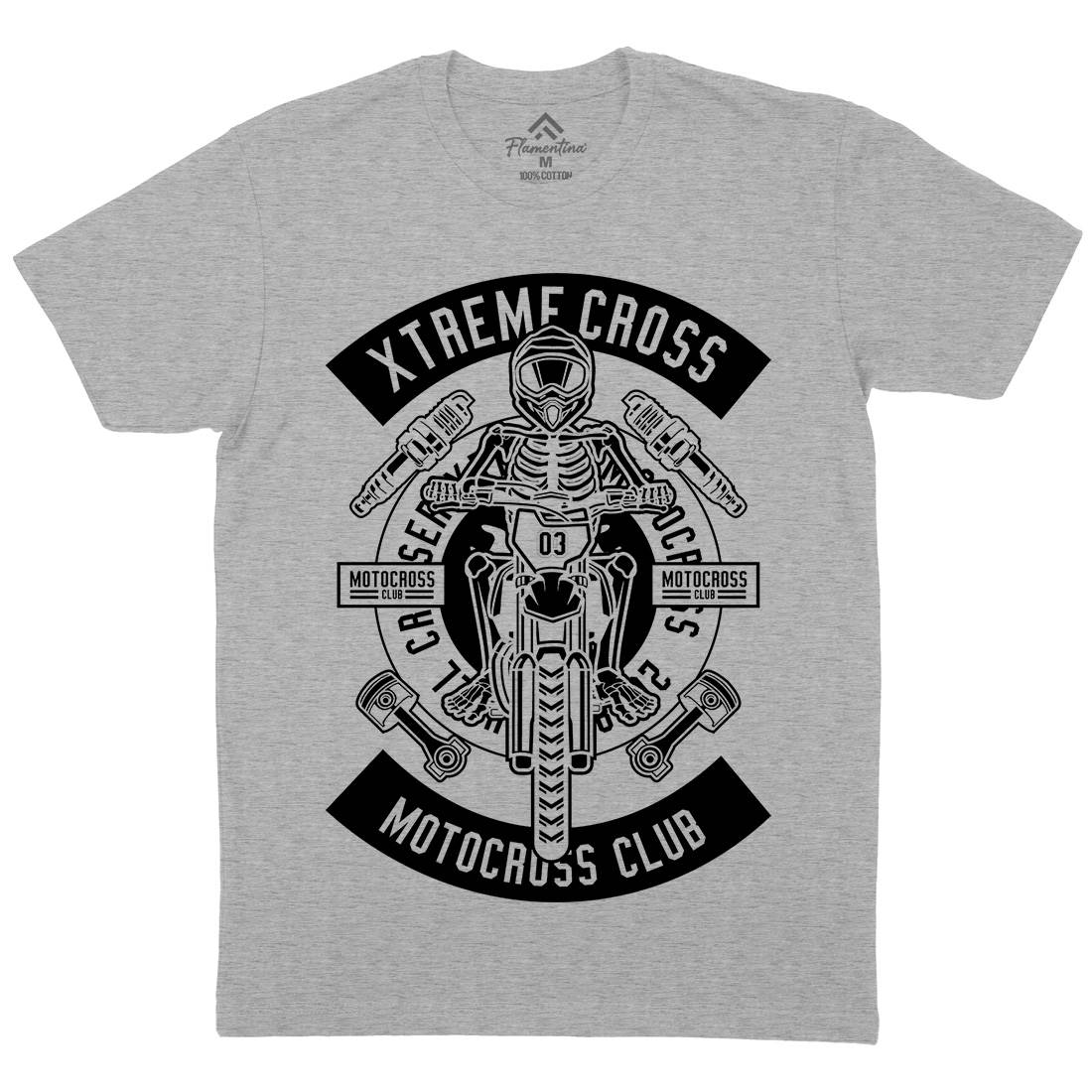 Xtreme Cross Mens Crew Neck T-Shirt Motorcycles B676