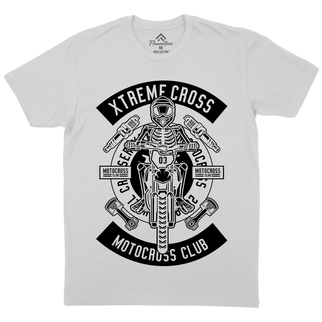 Xtreme Cross Mens Crew Neck T-Shirt Motorcycles B676