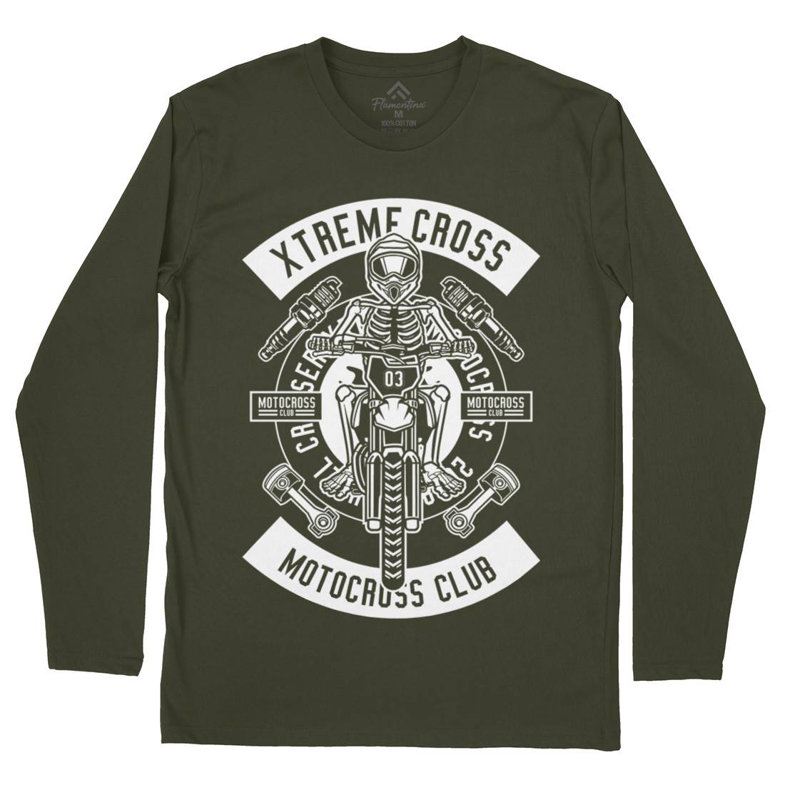 Xtreme Cross Mens Long Sleeve T-Shirt Motorcycles B676