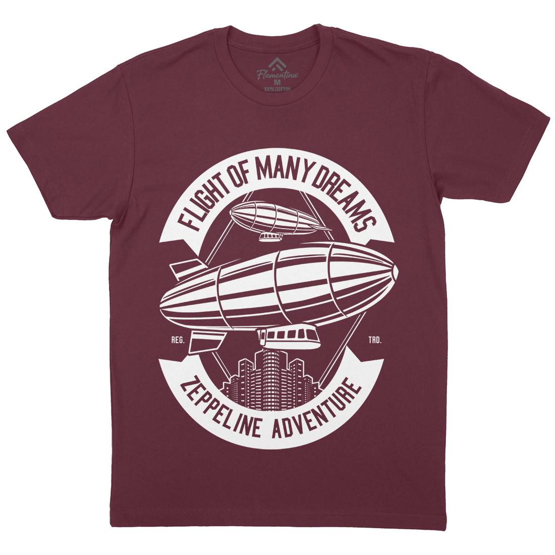 Zeppelin Adventure Mens Crew Neck T-Shirt Retro B677