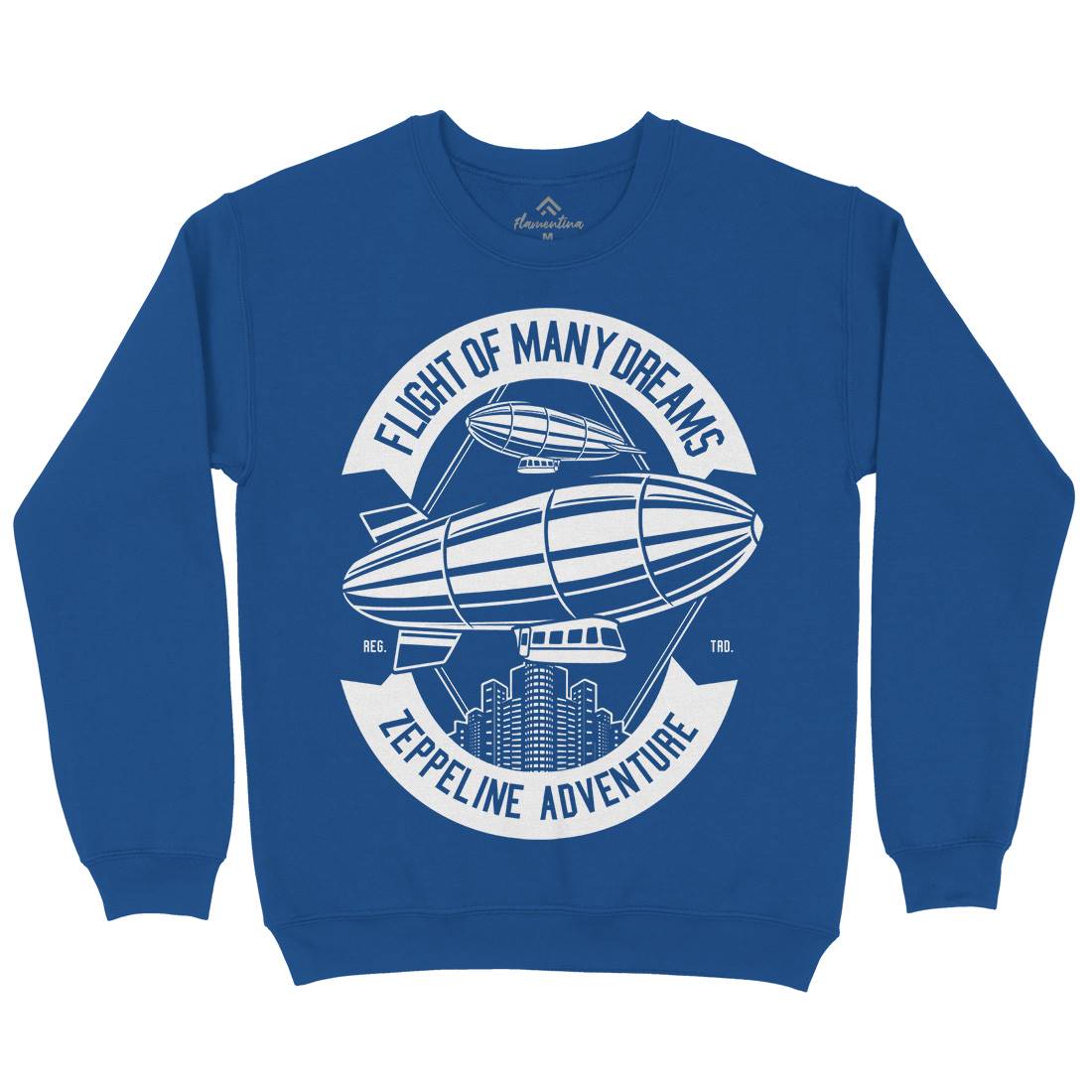 Zeppelin Adventure Mens Crew Neck Sweatshirt Retro B677