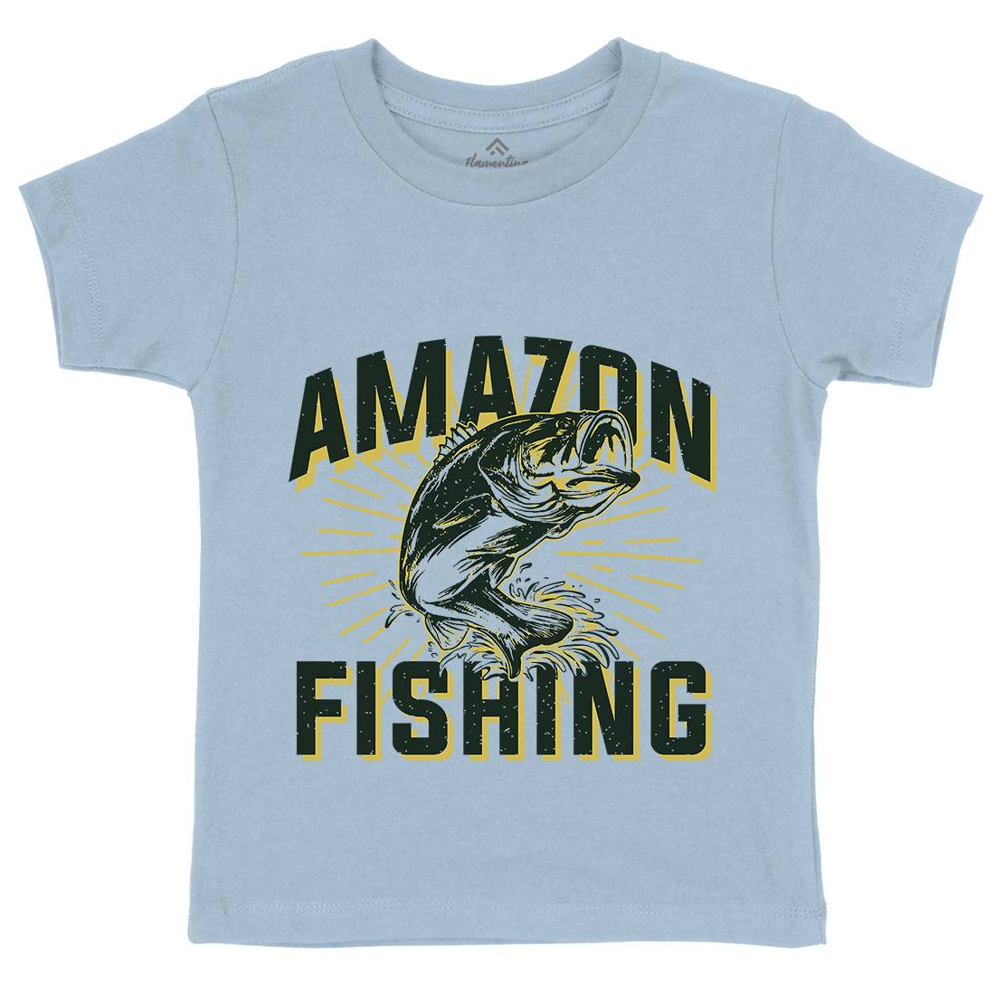 Amazon Kids Crew Neck T-Shirt Fishing B678