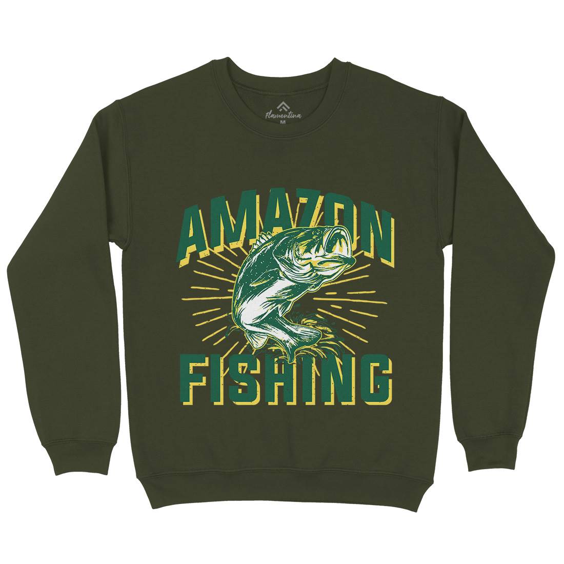 Amazon Mens Crew Neck Sweatshirt Fishing B678