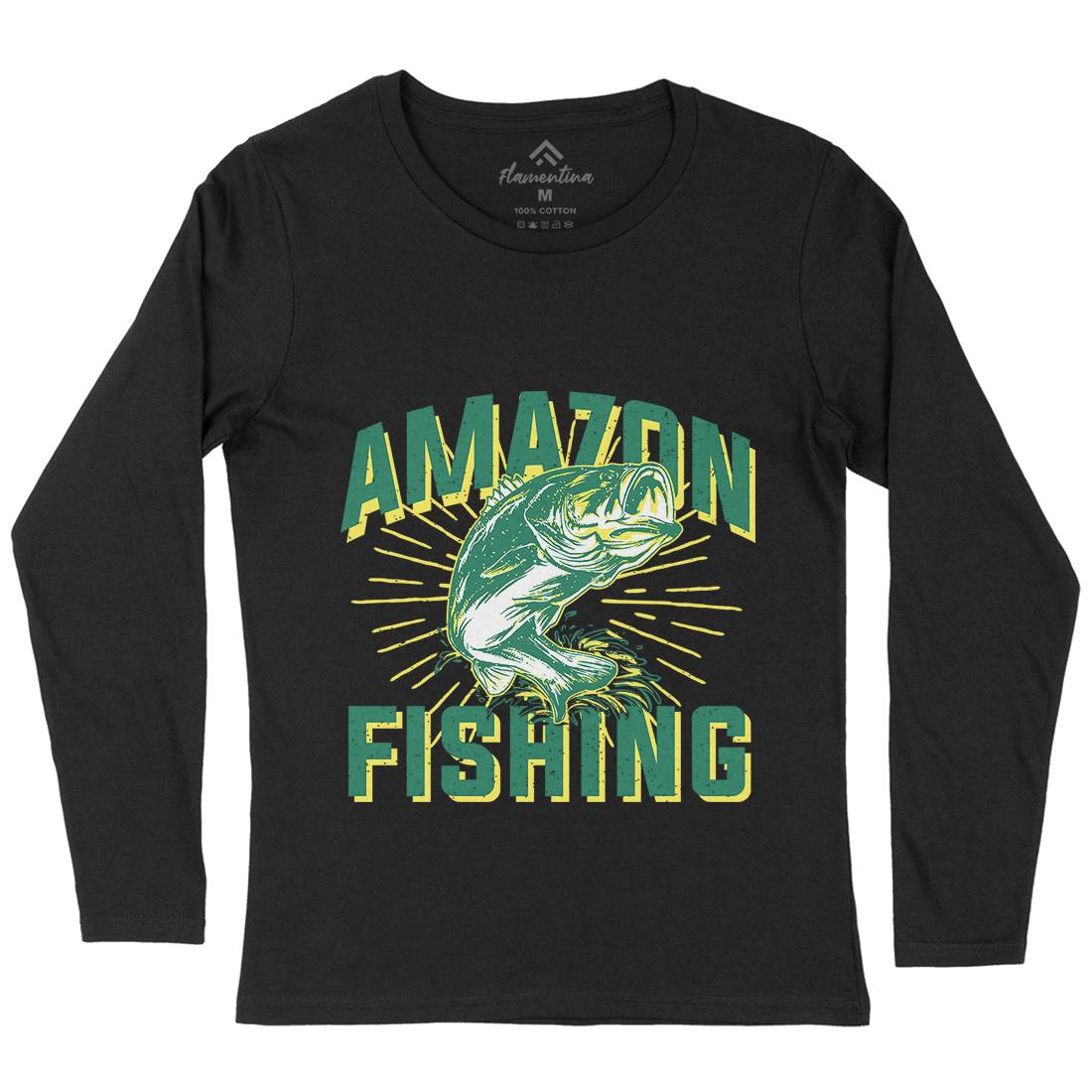 Amazon Womens Long Sleeve T-Shirt Fishing B678