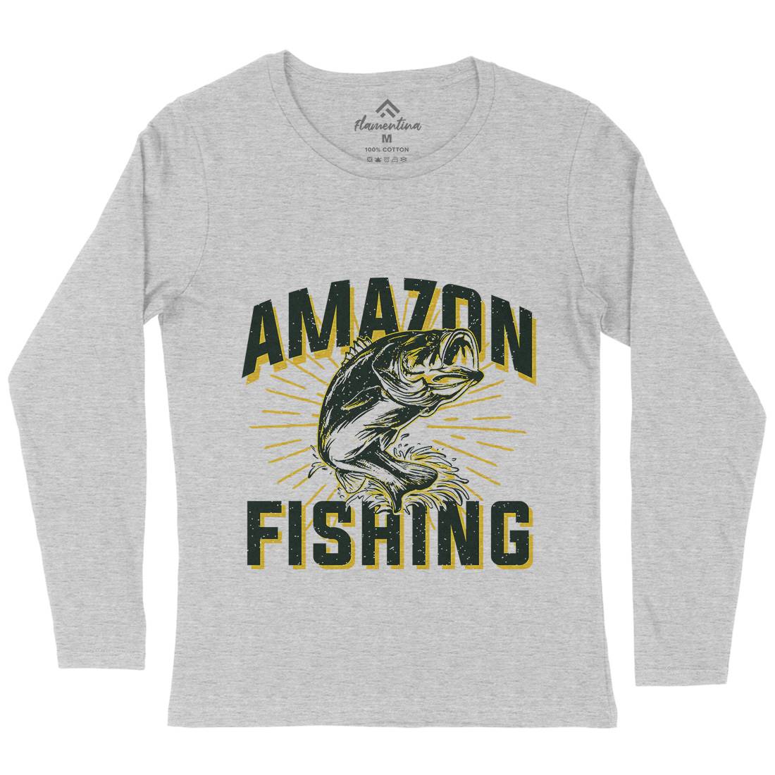 Amazon Womens Long Sleeve T-Shirt Fishing B678