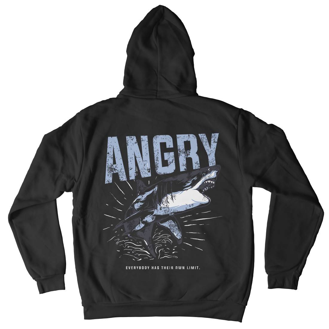 Angry Shark Kids Crew Neck Hoodie Fishing B679