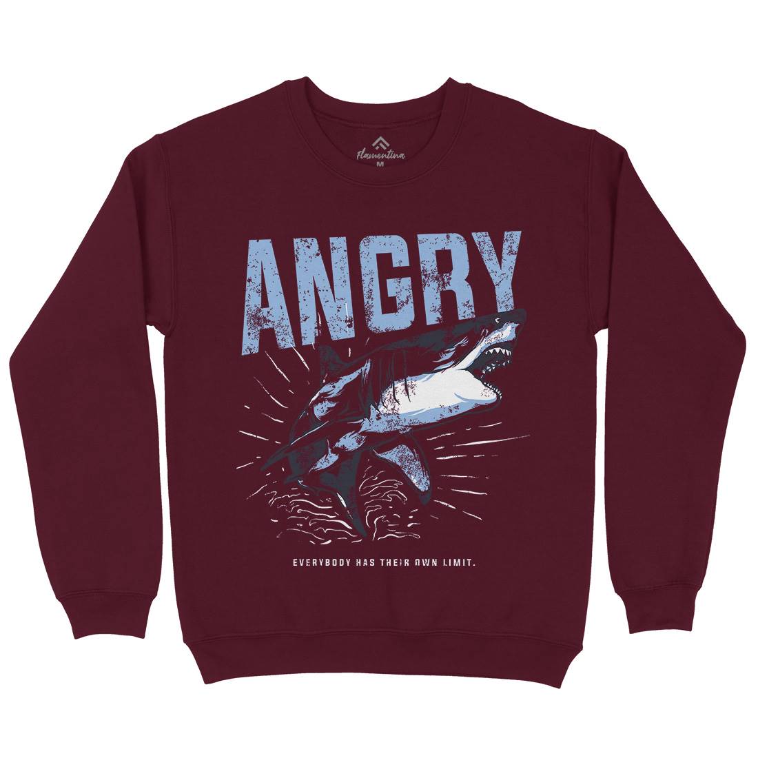 Angry Shark Kids Crew Neck Sweatshirt Fishing B679
