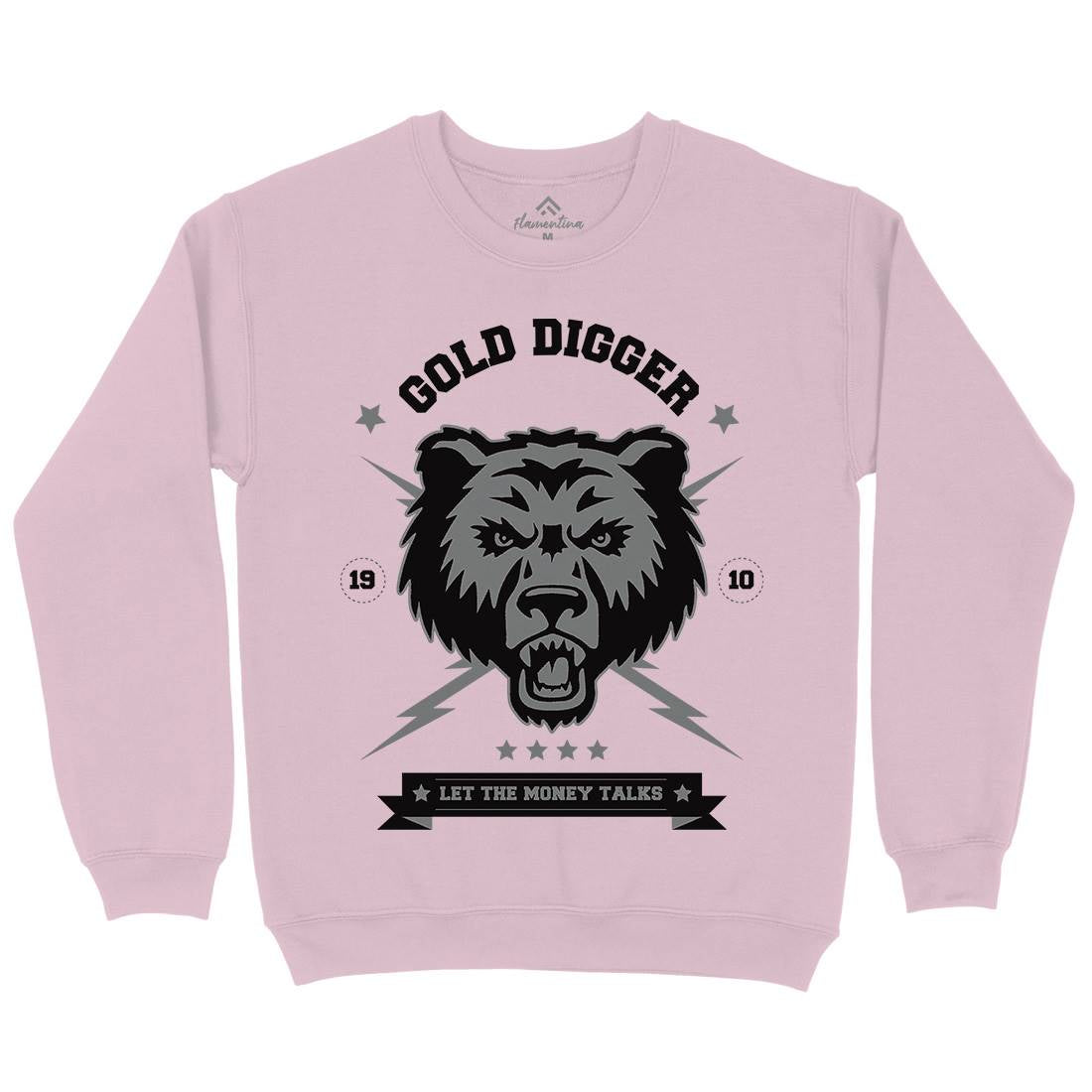 Bear Gold Kids Crew Neck Sweatshirt Animals B680