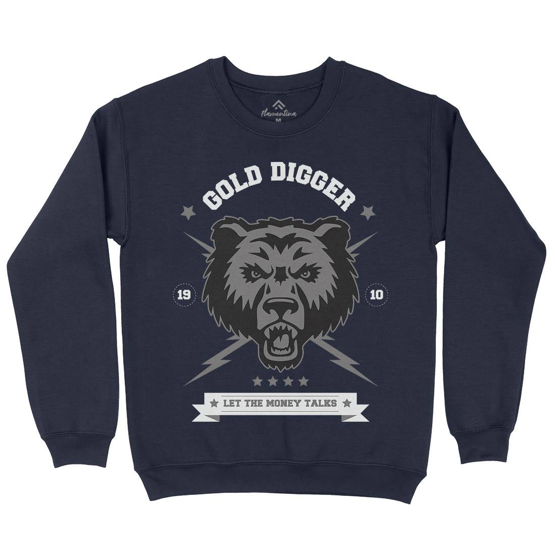 Bear Gold Kids Crew Neck Sweatshirt Animals B680