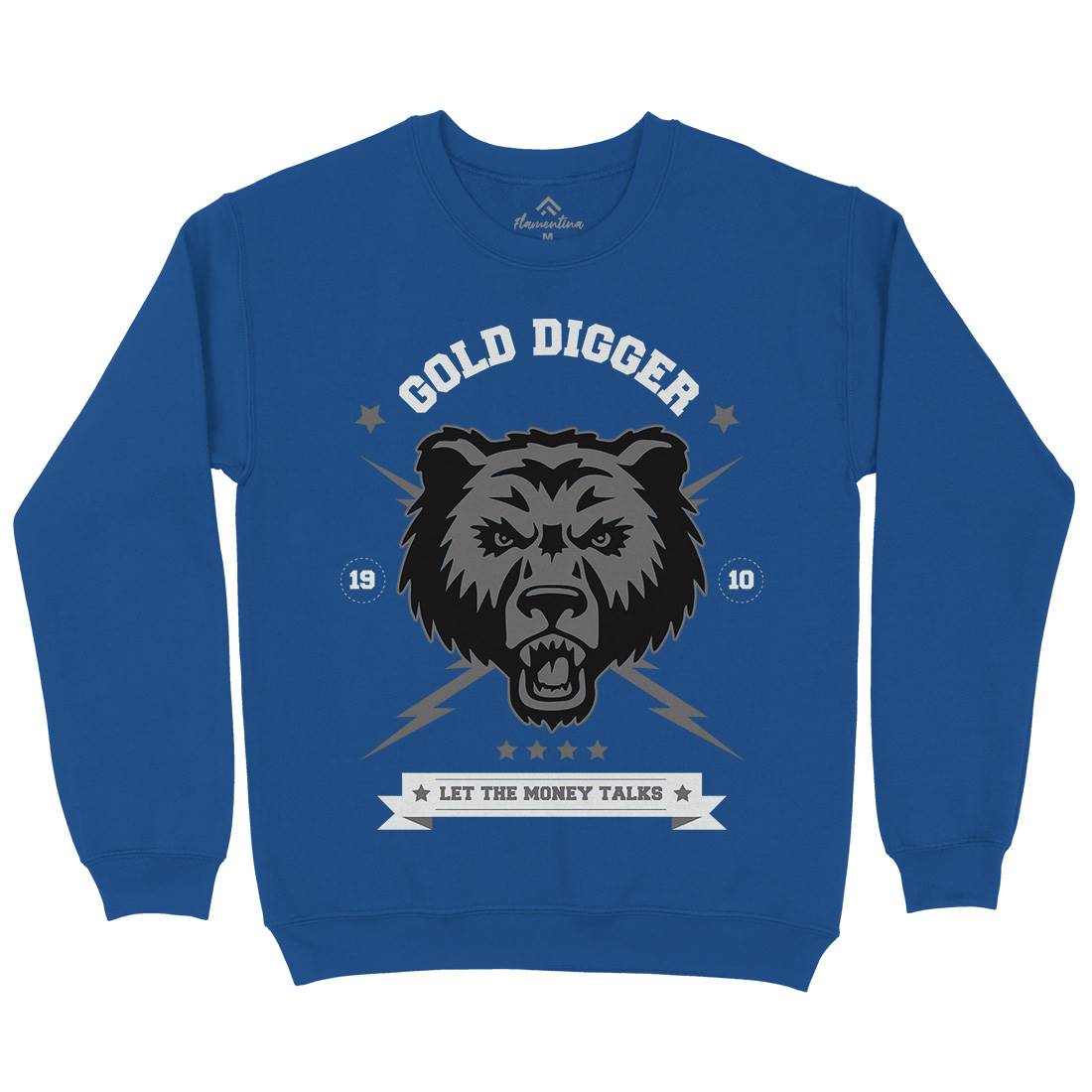 Bear Gold Mens Crew Neck Sweatshirt Animals B680