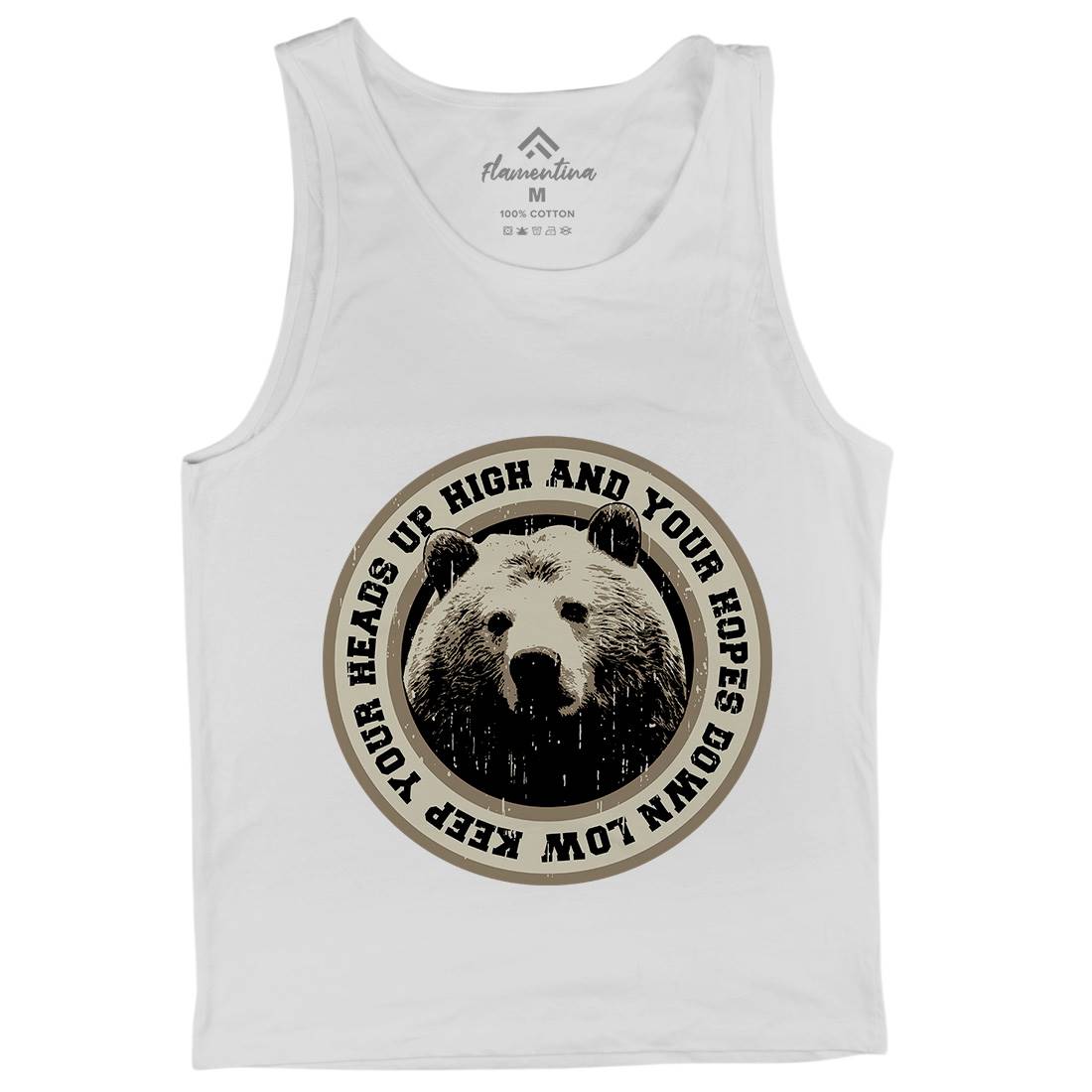 Bear Heads Up Mens Tank Top Vest Animals B681