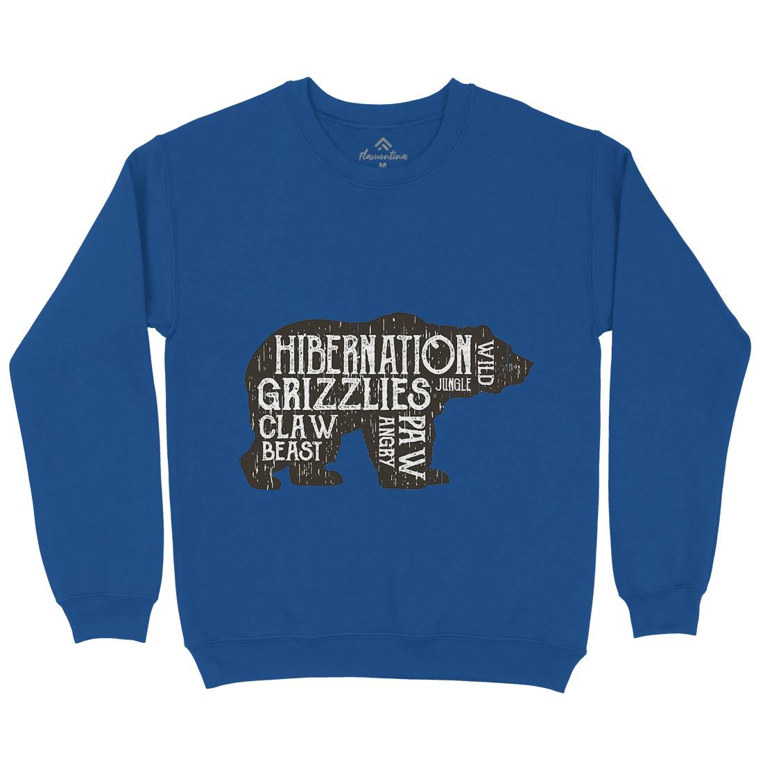 Bear Hibernation Mens Crew Neck Sweatshirt Animals B682