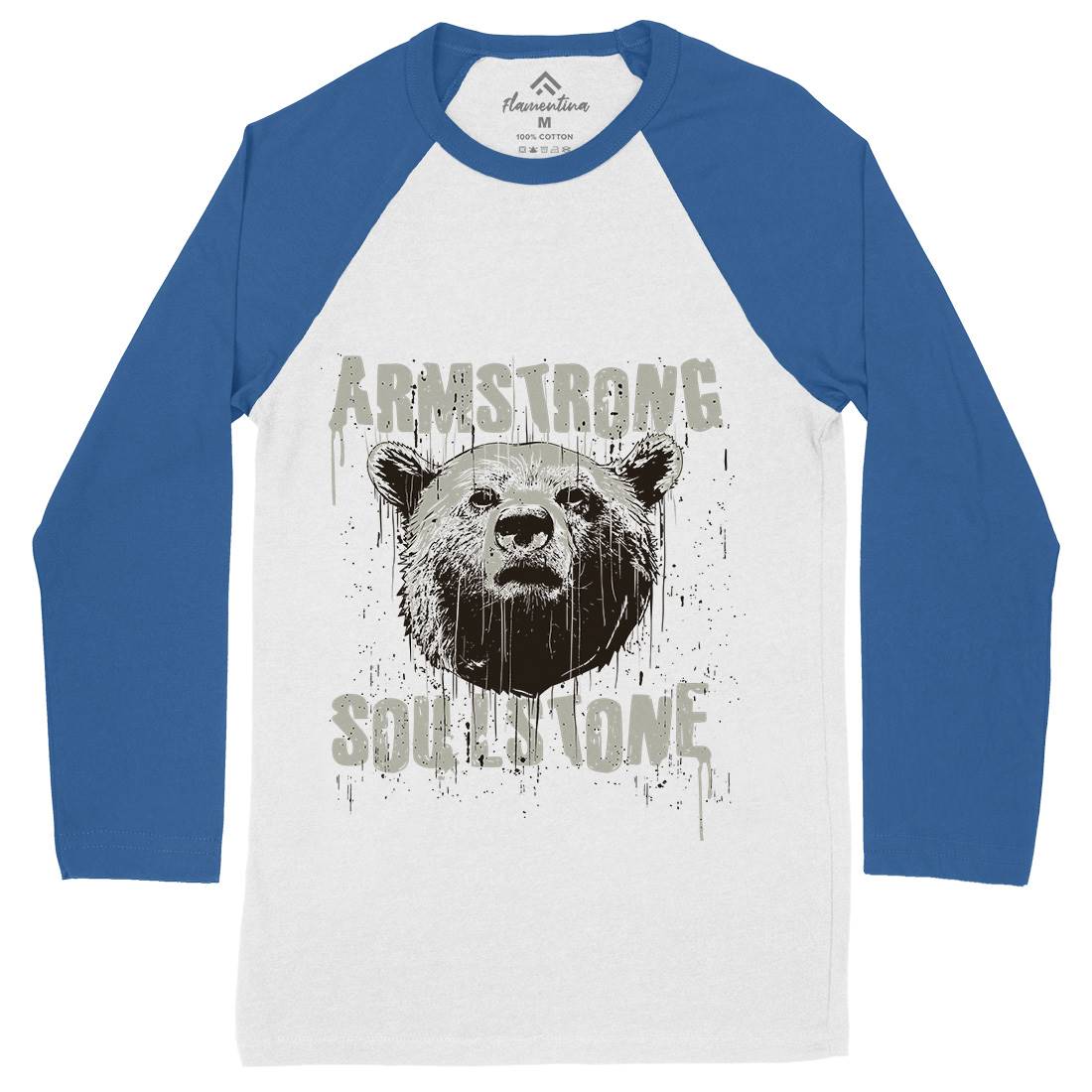 Bear Strong Mens Long Sleeve Baseball T-Shirt Animals B683