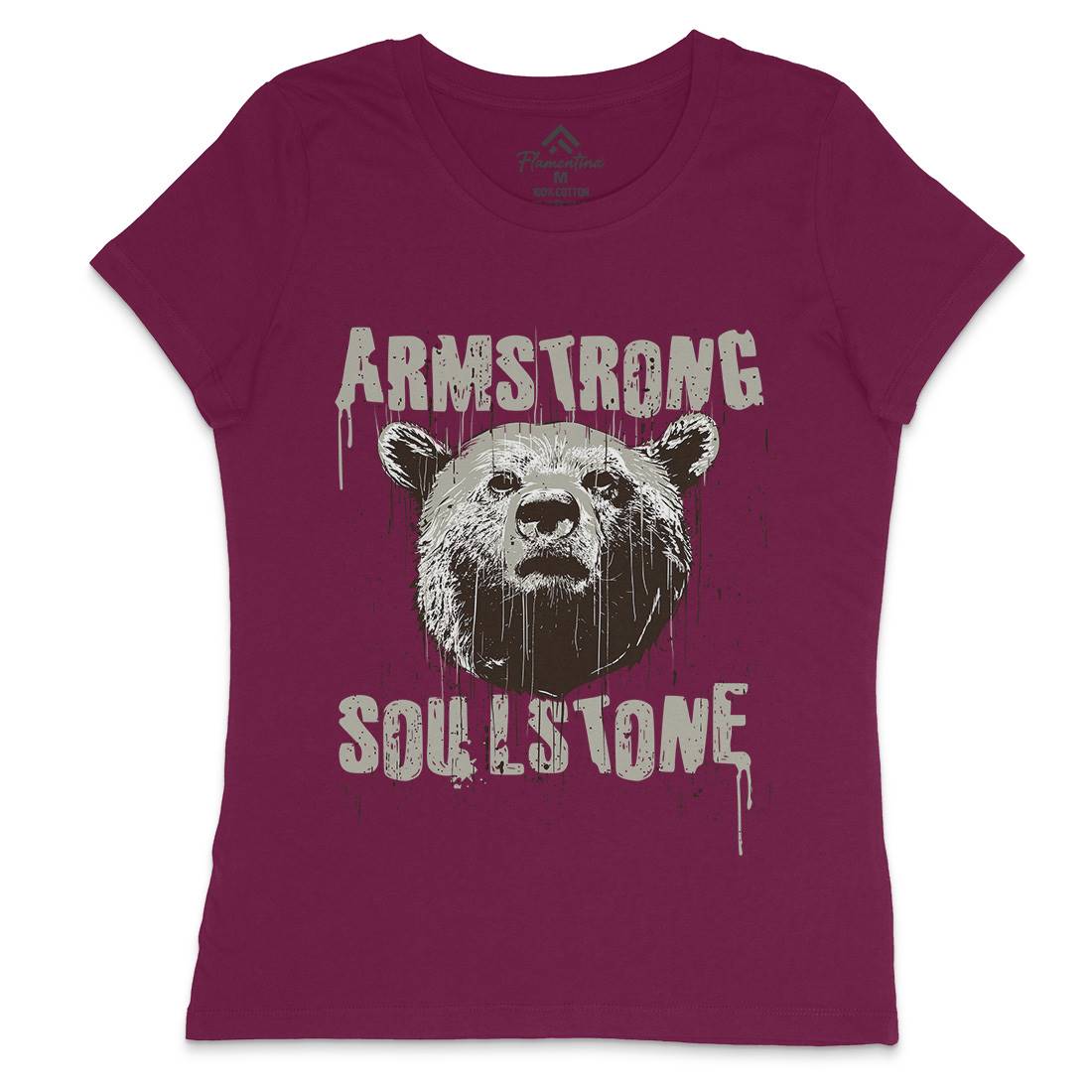 Bear Strong Womens Crew Neck T-Shirt Animals B683