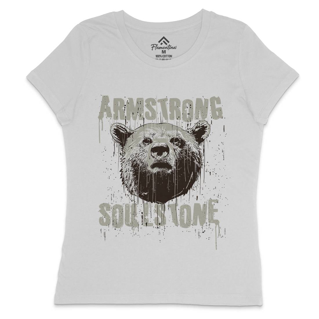 Bear Strong Womens Crew Neck T-Shirt Animals B683