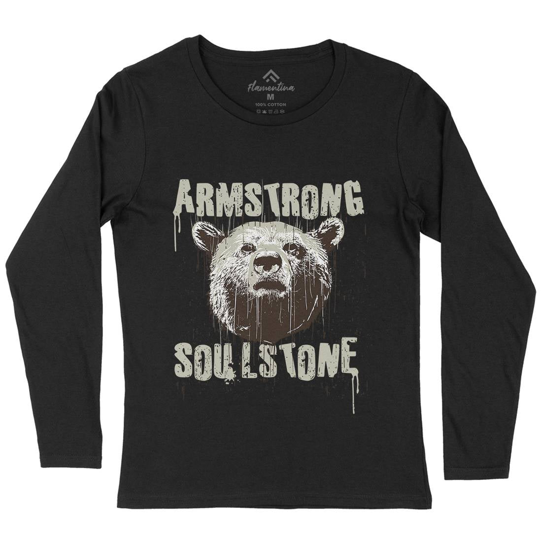 Bear Strong Womens Long Sleeve T-Shirt Animals B683