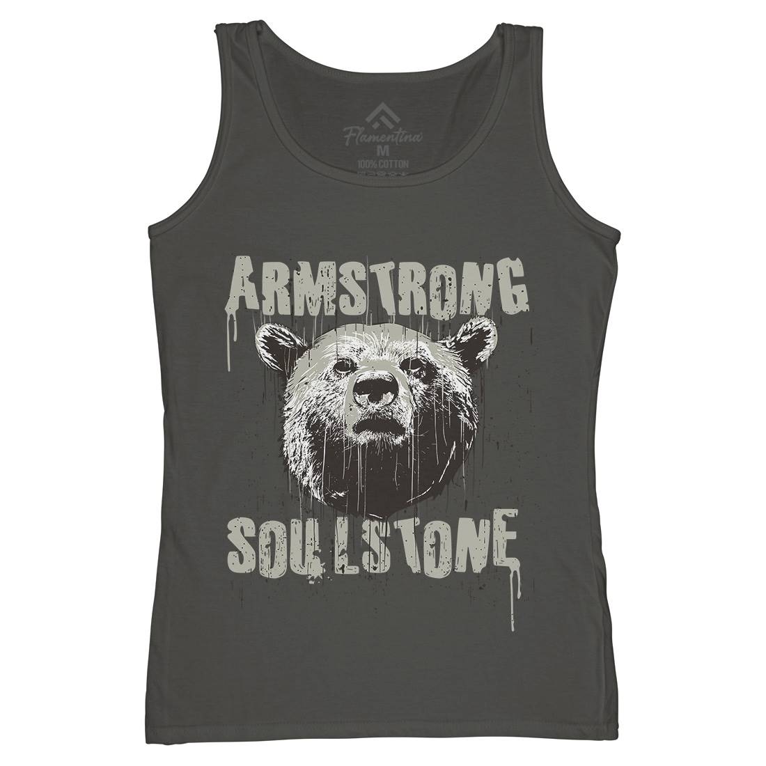 Bear Strong Womens Organic Tank Top Vest Animals B683