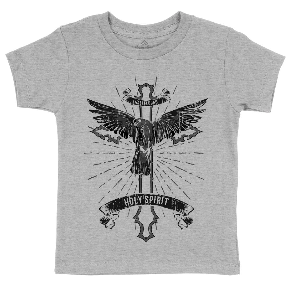 Bird Dove Cross Kids Organic Crew Neck T-Shirt Religion B684