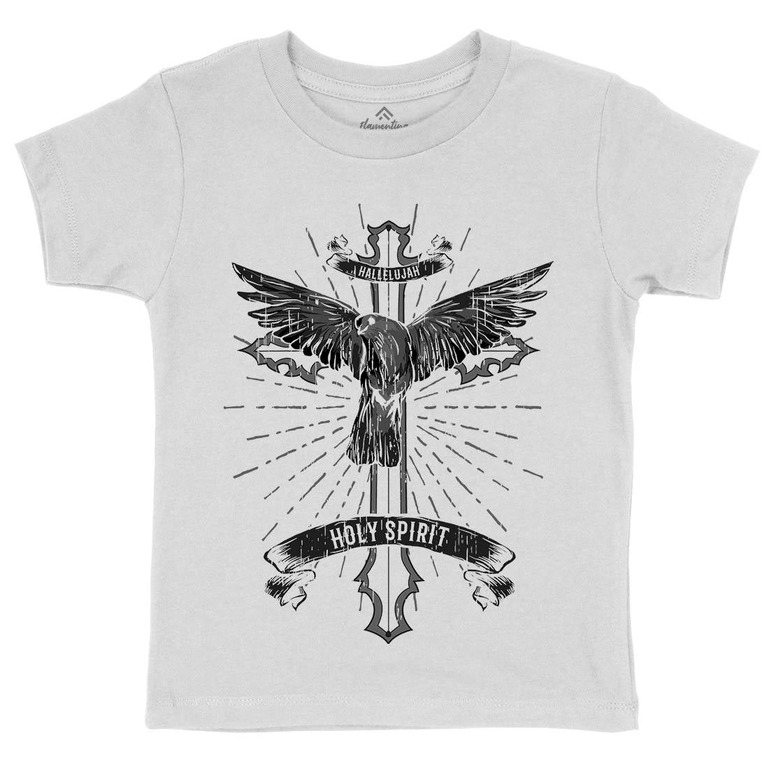 Bird Dove Cross Kids Organic Crew Neck T-Shirt Religion B684