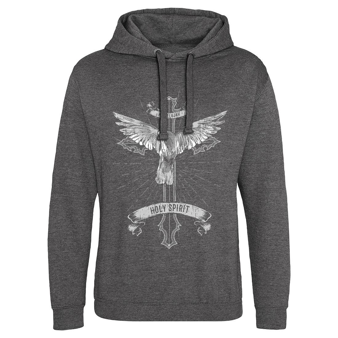 Bird Dove Cross Mens Hoodie Without Pocket Religion B684