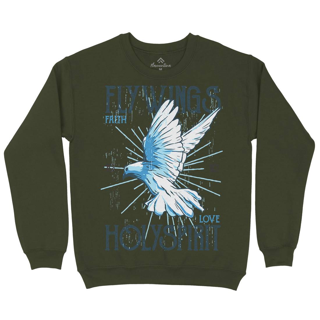 Bird Dove Fly Mens Crew Neck Sweatshirt Religion B685