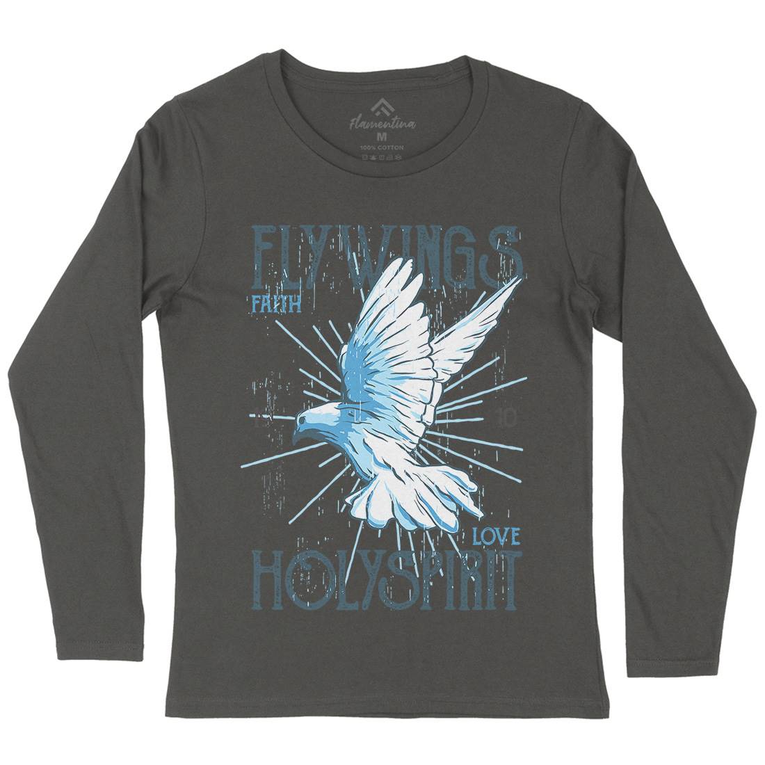 Bird Dove Fly Womens Long Sleeve T-Shirt Religion B685