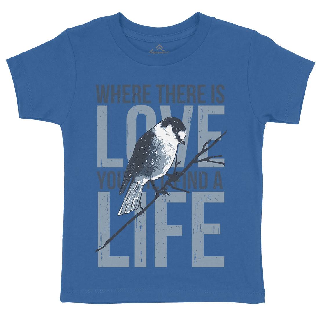 Bird Love Kids Organic Crew Neck T-Shirt Animals B686