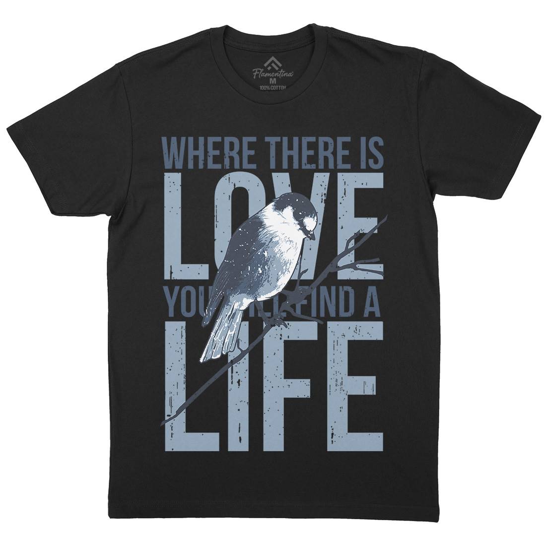 Bird Love Mens Crew Neck T-Shirt Animals B686