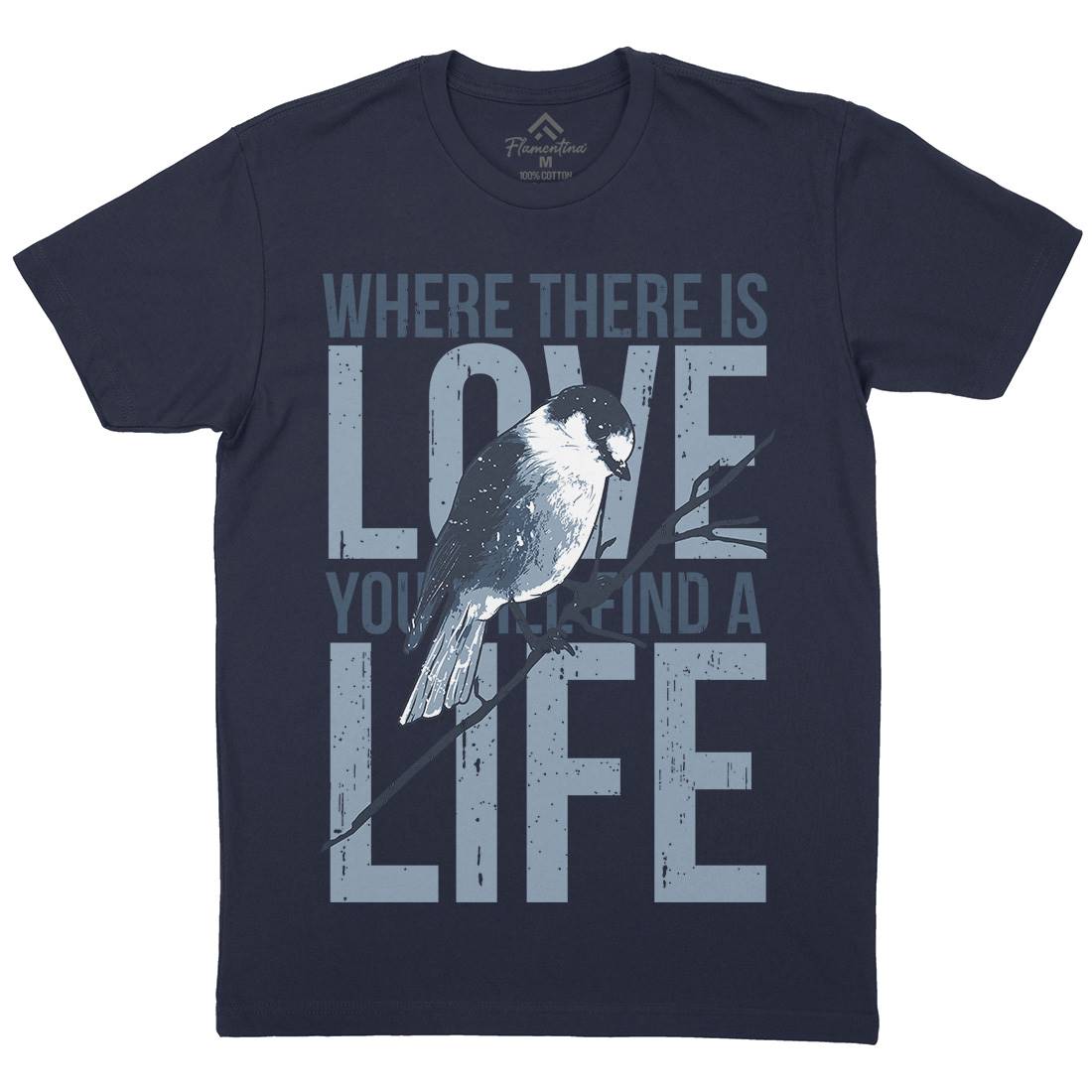 Bird Love Mens Crew Neck T-Shirt Animals B686