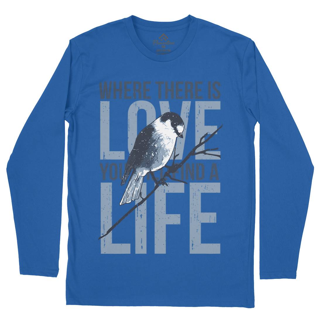 Bird Love Mens Long Sleeve T-Shirt Animals B686