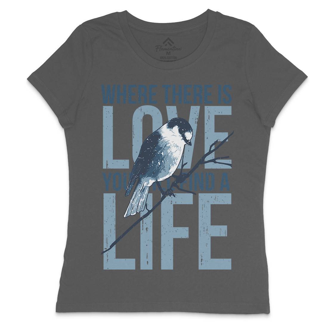 Bird Love Womens Crew Neck T-Shirt Animals B686