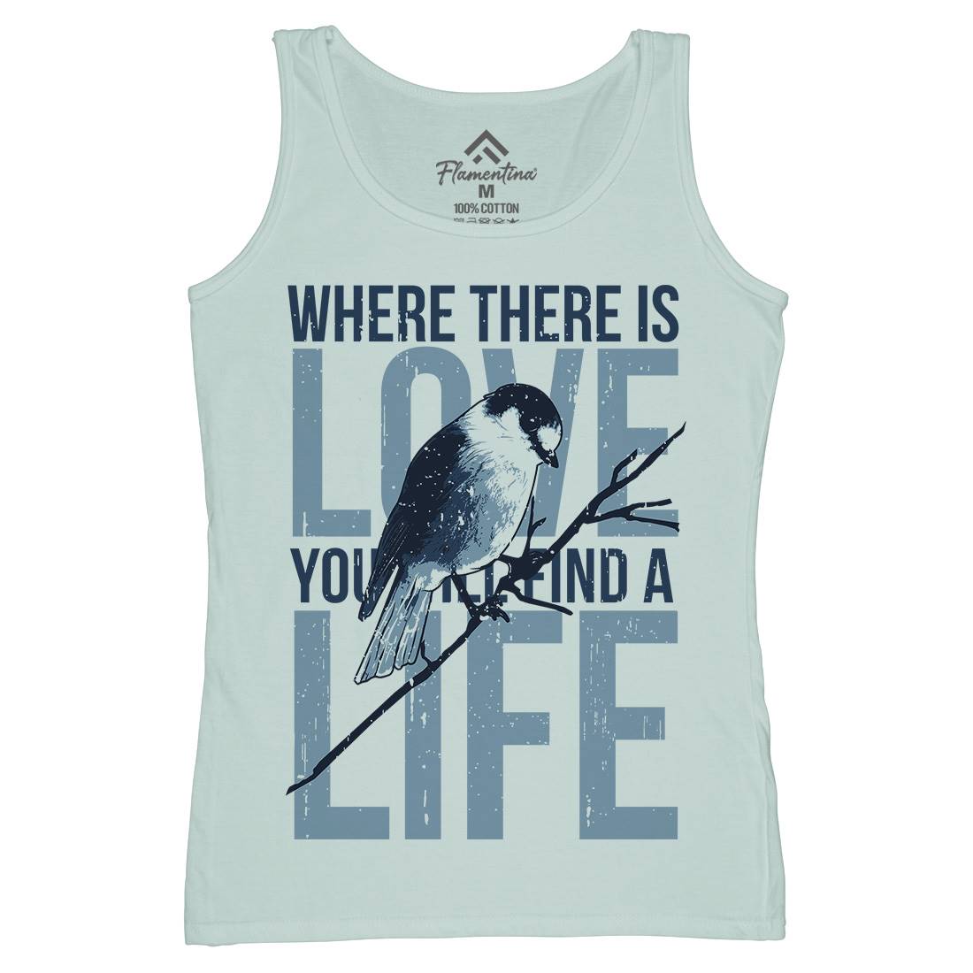 Bird Love Womens Organic Tank Top Vest Animals B686