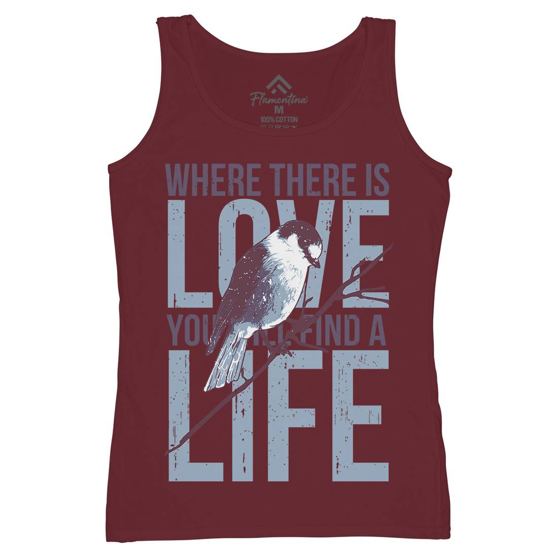 Bird Love Womens Organic Tank Top Vest Animals B686
