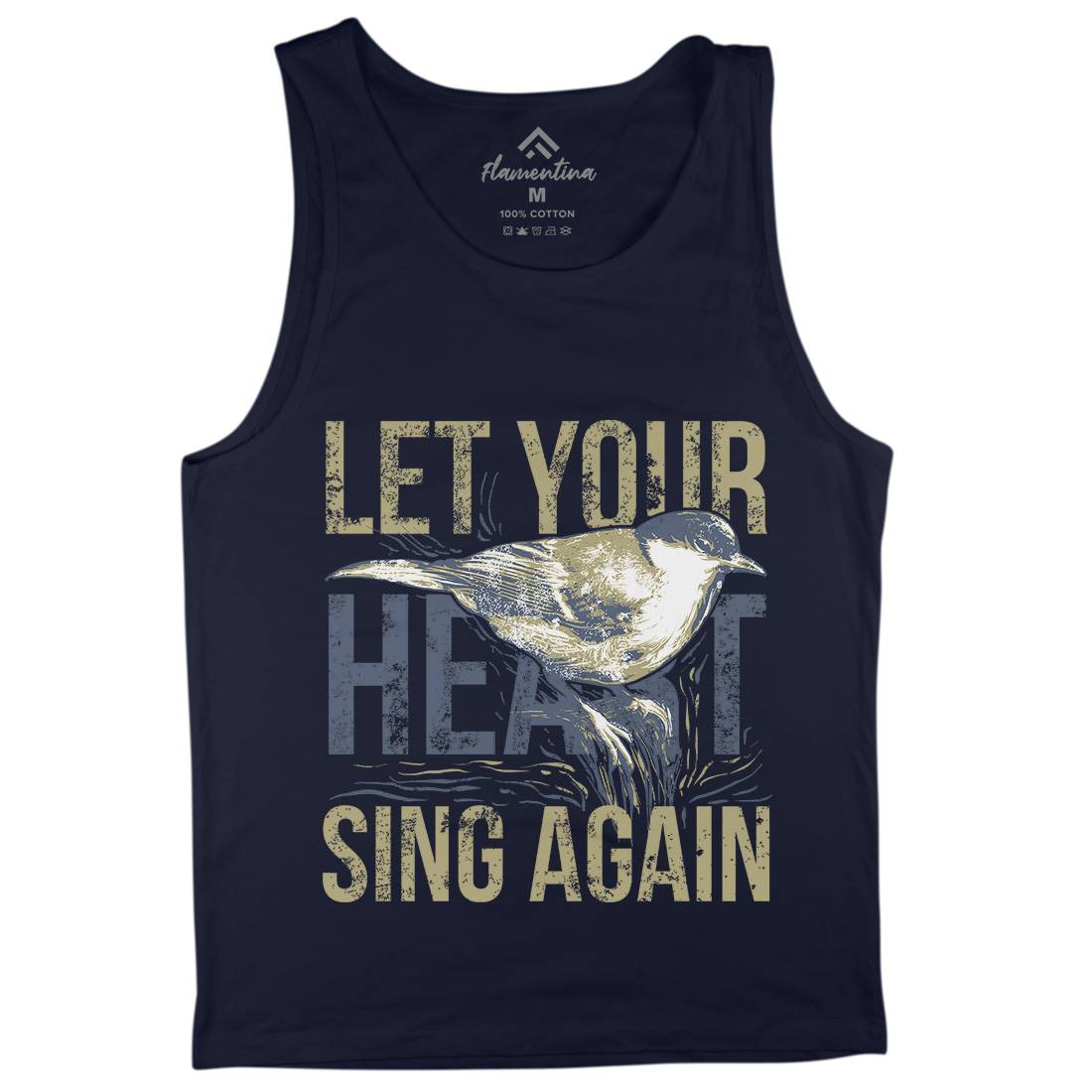 Bird Sing Mens Tank Top Vest Animals B688
