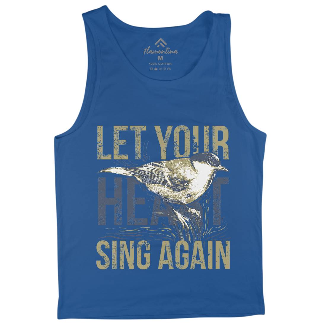 Bird Sing Mens Tank Top Vest Animals B688