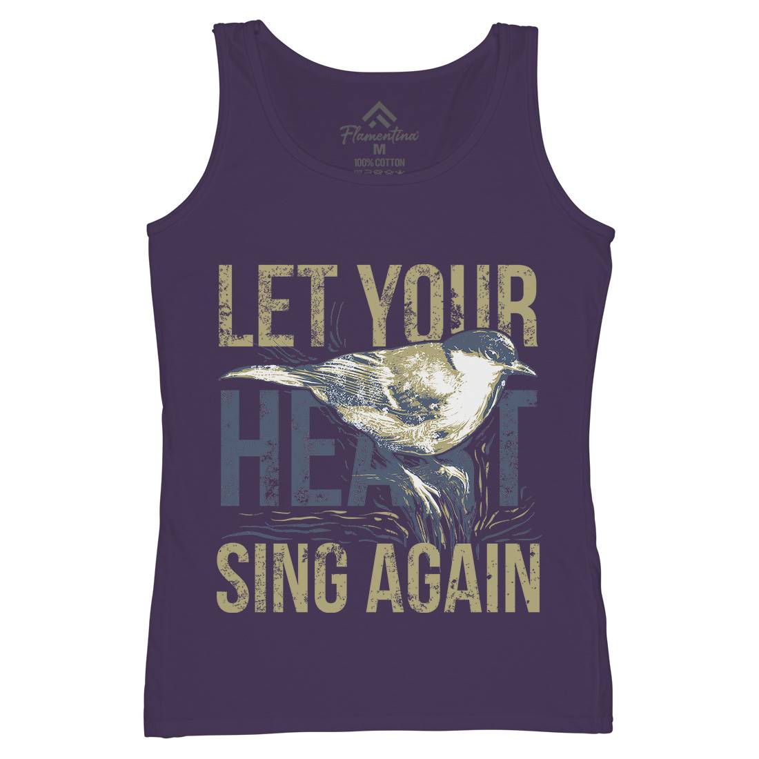 Bird Sing Womens Organic Tank Top Vest Animals B688