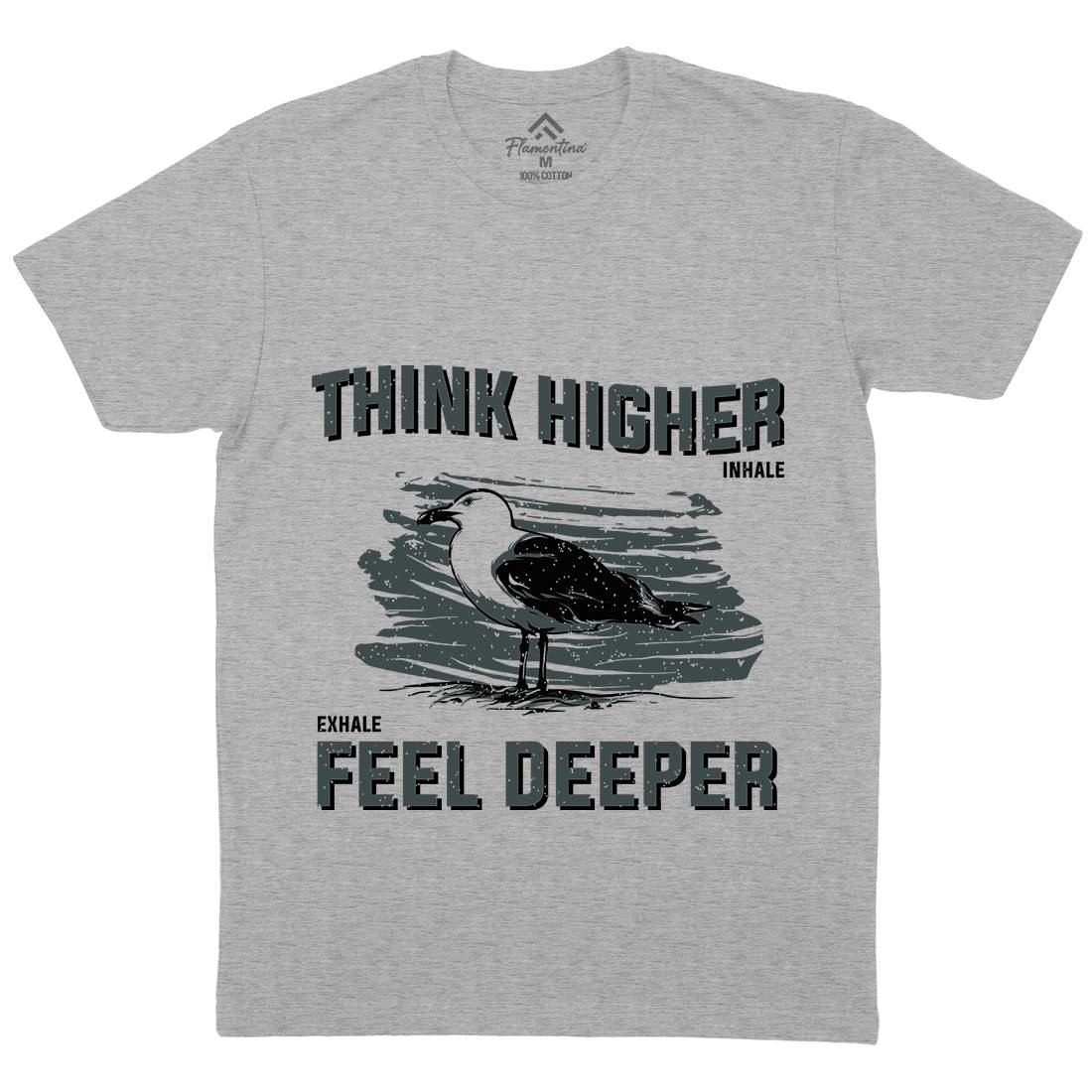Bird Think Mens Organic Crew Neck T-Shirt Animals B689