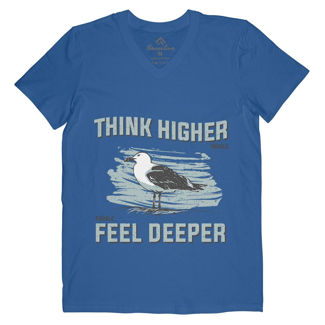 Bird Think Mens V-Neck T-Shirt Animals B689