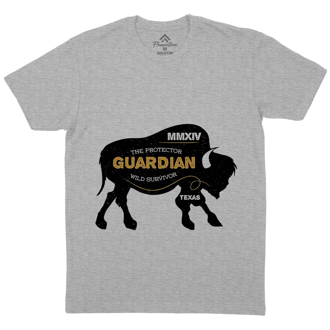 Bison Guardian Mens Crew Neck T-Shirt Animals B690