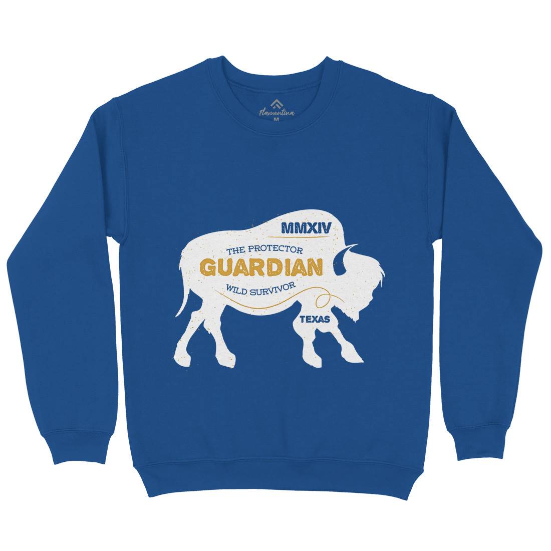 Bison Guardian Mens Crew Neck Sweatshirt Animals B690