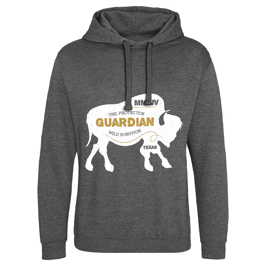 Bison Guardian Mens Hoodie Without Pocket Animals B690