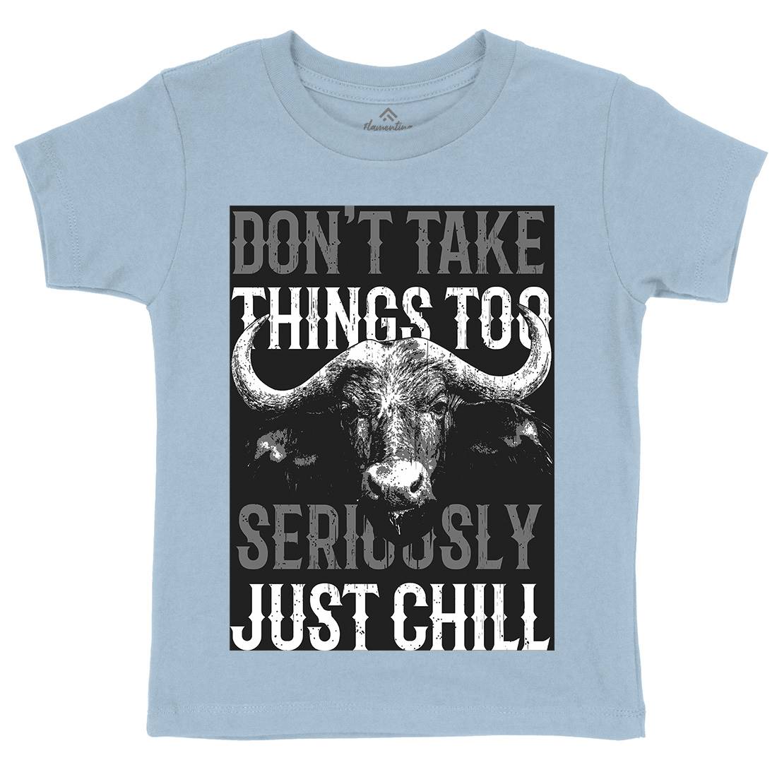 Buffalo Chill Kids Organic Crew Neck T-Shirt Animals B692